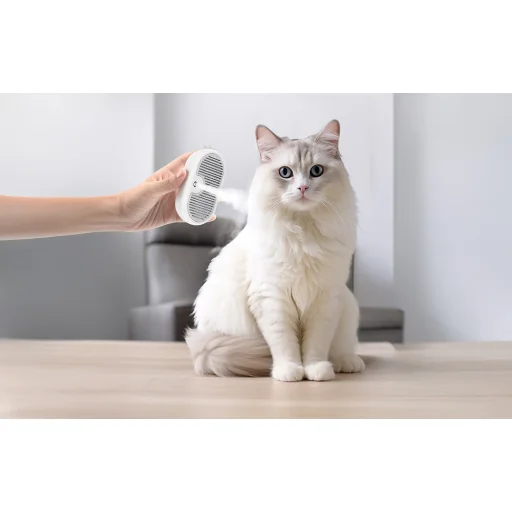 Rojeco macskagőzkefe masszázs funkcióval (fehér) - 6