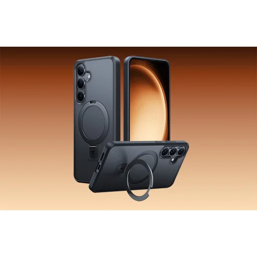 Torras Ostand sorozatú tok Samsung Galaxy S25 (Fekete) - 4