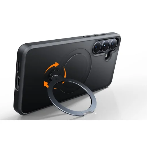 Torras Ostand Spin sorozatú tok Samsung Galaxy S25 (fekete) - 5