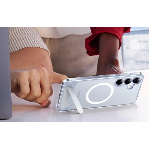 Torras Pstand Series telefontok Samsung Galaxy S25 Plus (Átlátszó) tok - 4