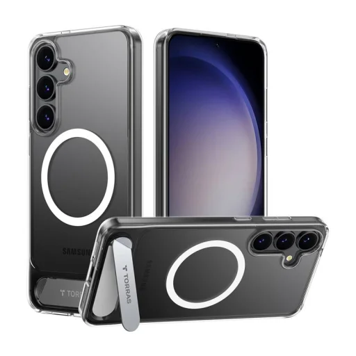 Torras Pstand Series telefontok Samsung Galaxy S25 Plus (Átlátszó) tok - 1