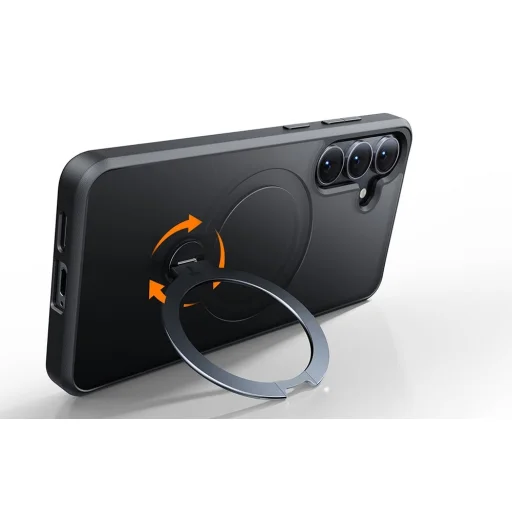 Torras Ostand Spin sorozatú tok Samsung Galaxy S25 Plus (Fekete) - 5