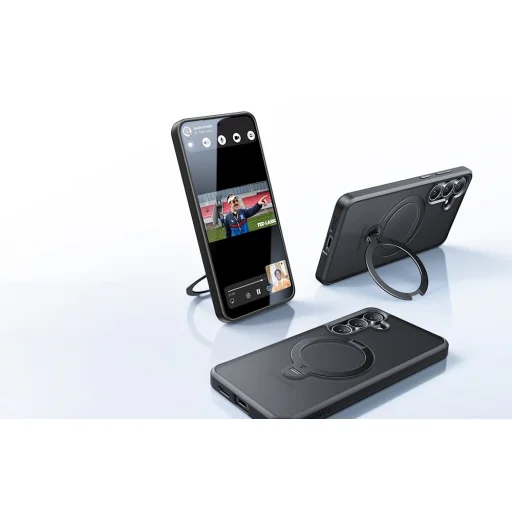 Torras Ostand Spin sorozatú tok Samsung Galaxy S25 Plus (Fekete) - 7