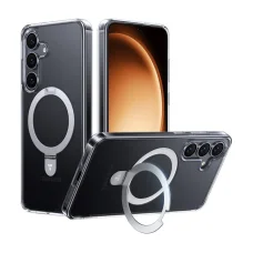 Torras Ostand Spin tok Samsung Galaxy S25 (átlátszó)