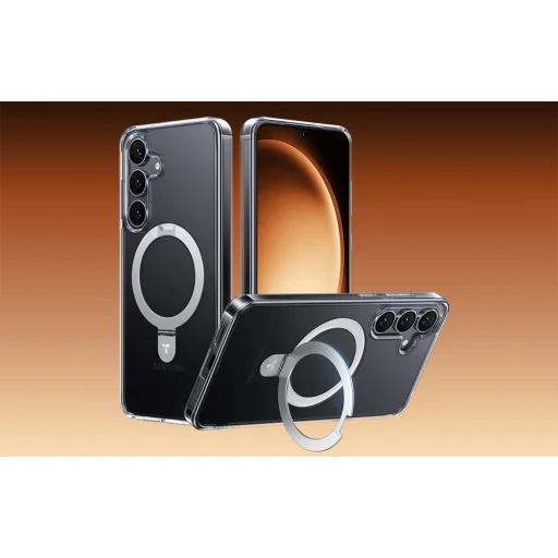 Torras Ostand Spin tok Samsung Galaxy S25 (átlátszó) - 3