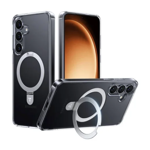 Torras Ostand Spin tok Samsung Galaxy S25 (átlátszó) - 1