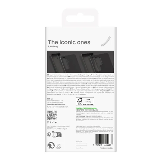 Puro Icon Mag szilikon tok MagSafe technológiával Samsung Galaxy S25-hez - Fekete tok - 4