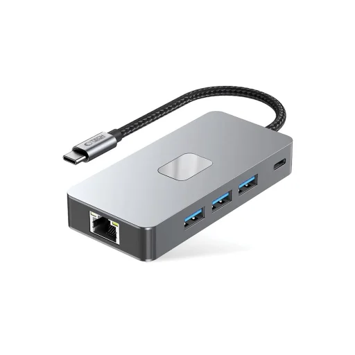 Tech-protect Hb05 Hub Adapter 9 az 1-ben Type-c + Usb2.0 + Usb3.0 + Hdmi 4k 60hz + Sd/tf + Pd100w + Rj45 1000m Szürke - 2