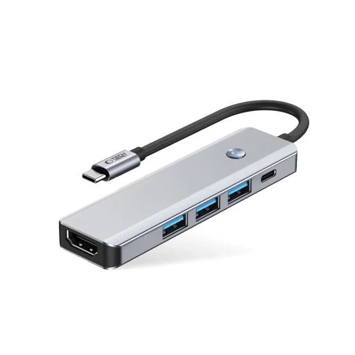 Tech-protect Hb01 Hub Adapter 5 az 1-ben Type-C + Usb3.0 + Hdmi 4k 60Hz + Pd100w Szürke - 2