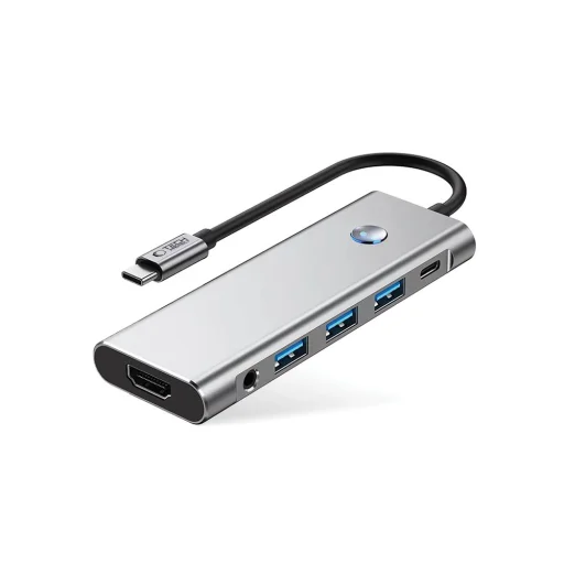 Tech-protect Hb04 Hub Adapter 9 az 1-ben Type-c + Usb2.0 + Usb3.0 + Hdmi 4k 60hz + Sd/tf + Pd100w + Av3.5 Űrszürke - 2