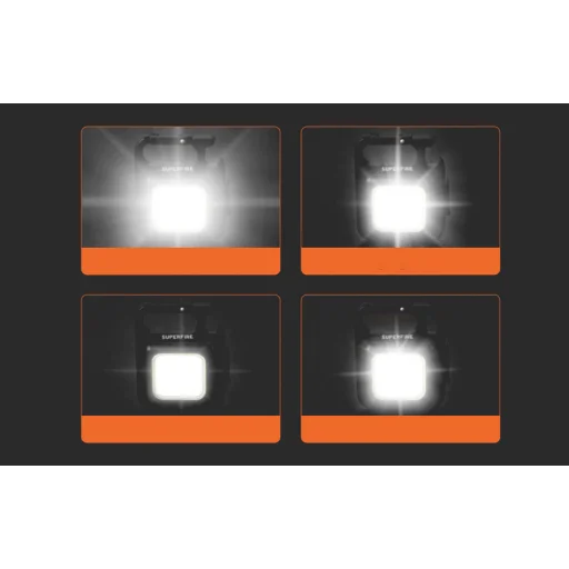 Superfire MX16 zseblámpa, 600lm, 500mAh, USB-C - 5