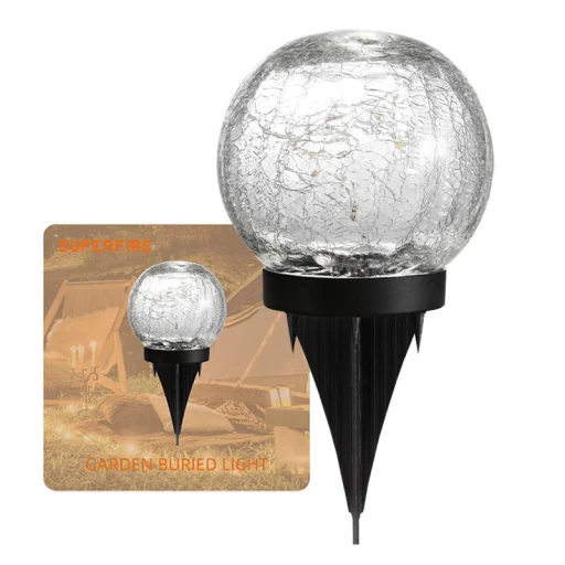 Superfire FF16-A kerti napelemes lámpa, 600mAh - 2