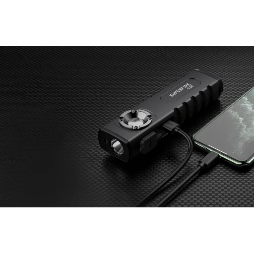 SuperFire G20 multifunkciós zseblámpa, lézermutató, 470lm, USB - 7