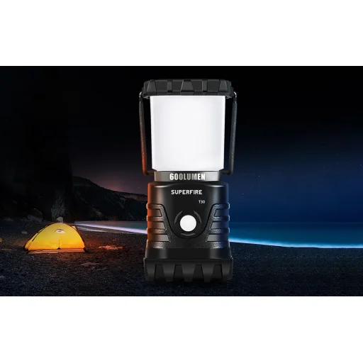 Superfire kemping lámpa T30, 600lm, USB - 3