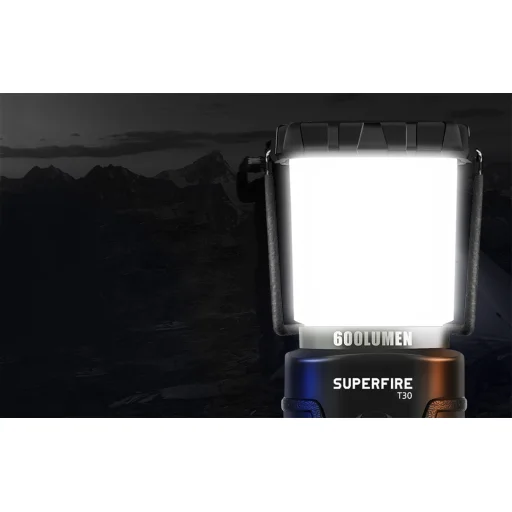 Superfire kemping lámpa T30, 600lm, USB - 6