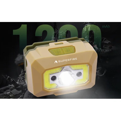 Superfire X30 zseblámpa érintésmentes kapcsolóval, 340lm, USB - 8