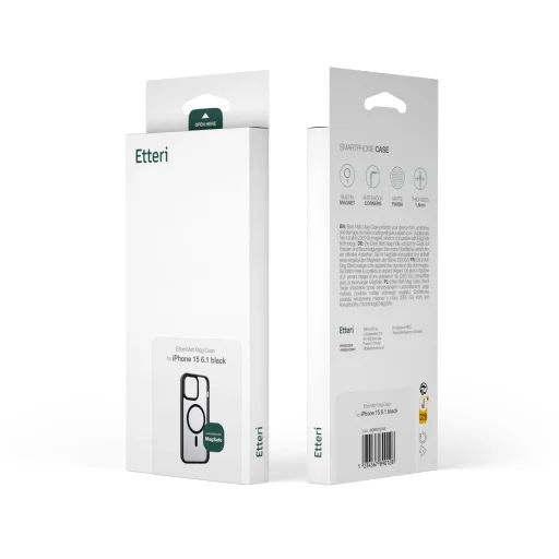 Etteri Matt Mágneses iPhone 15 Pro 6,1" fekete tok - 12