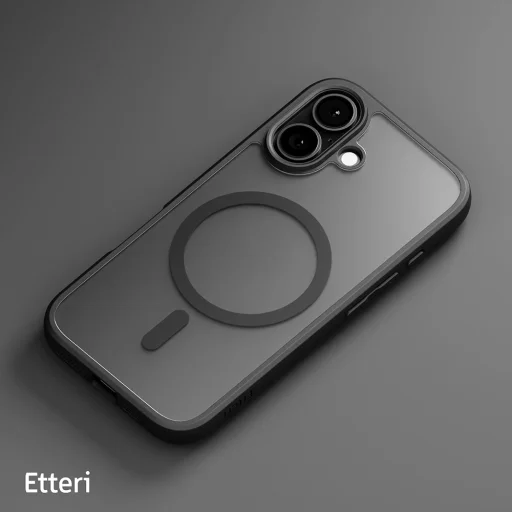  Etteri Matt Mágneses tok iPhone 16 6,1"-hoz fekete tok - 8