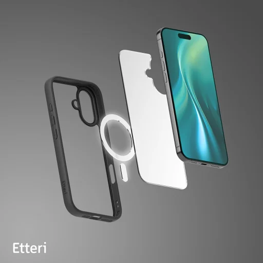  Etteri Matt Mágneses tok iPhone 16 Plus 6,7" fekete tok - 8