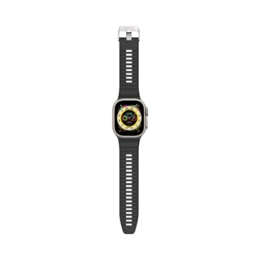 Decoded Ultra Traction Szilikon Szíj Apple Watch 49 / 45 / 44 / 42 mm Gen 1-9 - SE - Fekete - 2