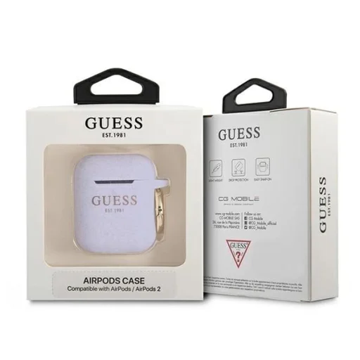 Guess GUA2SGGEU AirPods tok lila/lila Szilikon Glitter - 3