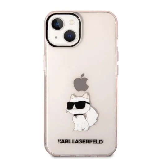 Karl Lagerfeld Ikonik Choupette tok iPhone 14-hez - rózsaszín - 3