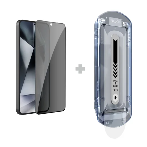 Nillkin 0.25mm Guardian 2.5D üvegfólia Samsung Galaxy S25-höz fekete (applikátorral) - 1