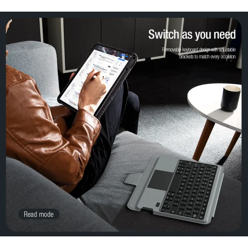 Nillkin Bumper Combo tok billentűzettel Angol nyelvű (Világítós Verzió) iPad 10.9 2022 / iPad 11 2025 fekete tok - 8