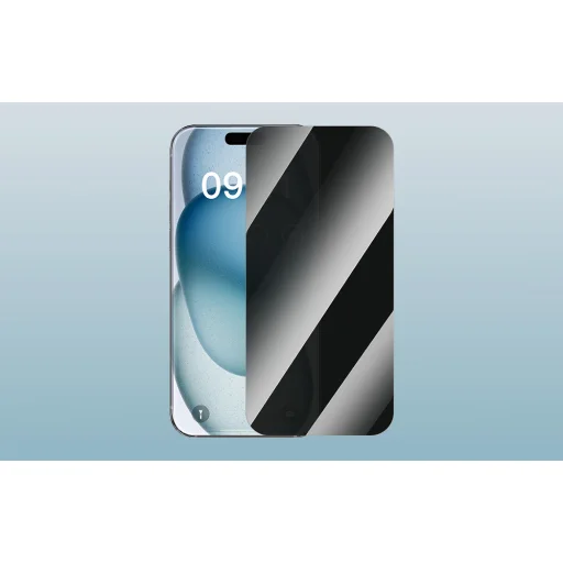 Baseus Superior iPhone 15 privát üvegfólia + tisztítókészlet és EasyStick applikátor üvegfólia - 6