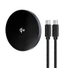 FORCELL F-ENERGY Smart Charge Qi2 15W vezeték nélküli töltő 150 cm-es lecsatolható kábellel, MagSafe kompatibilis ezüst thumbnail