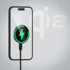 FORCELL F-ENERGY Smart Charge Qi2 15W vezeték nélküli töltő 150 cm-es lecsatolható kábellel, MagSafe kompatibilis ezüst thumbnail