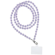 SZÍNES telefon medál / zsinór hossza 120 cm (60 cm a hurkokban) / nyakban hordható - lila
