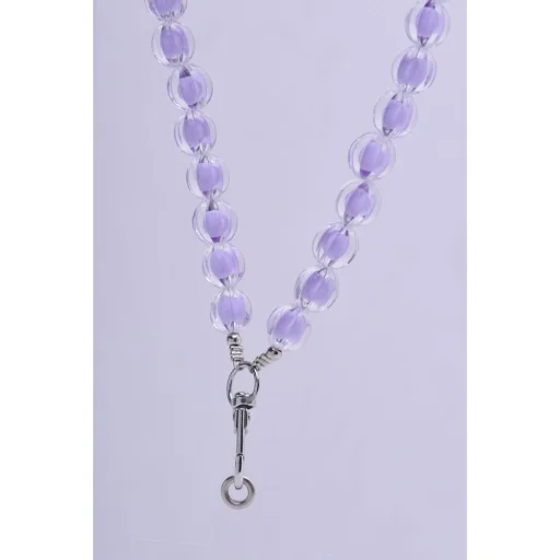 SZÍNES telefon medál / zsinór hossza 120 cm (60 cm a hurkokban) / nyakban hordható - lila - 3