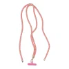 SWING (8mm) függő mobiltelefonhoz állítható hosszúsággal / zsinór hossza 165cm (max 82.5cm hurkolva) / vállon vagy nyakon - rózsaszín-fehér thumbnail