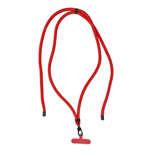SWING (8mm) telefontartó állítható hosszúsággal / zsinór hossza 165 cm (max 82,5 cm a hurkon) / vállon vagy nyakon - piros - 5