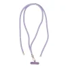 SWING (8 mm) függő mobiltelefonhoz állítható hosszúságú zsinórral / zsinór hossza 165 cm (max 82,5 cm a hurokban) / vállon vagy nyakon - lila thumbnail