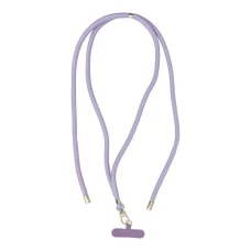 SWING (8 mm) függő mobiltelefonhoz állítható hosszúságú zsinórral / zsinór hossza 165 cm (max 82,5 cm a hurokban) / vállon vagy nyakon - lila
