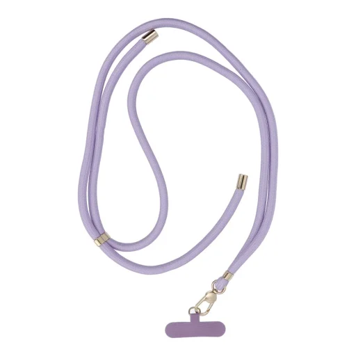 SWING (8 mm) függő mobiltelefonhoz állítható hosszúságú zsinórral / zsinór hossza 165 cm (max 82,5 cm a hurokban) / vállon vagy nyakon - lila - 3