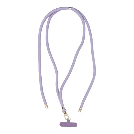 SWING (8 mm) függő mobiltelefonhoz állítható hosszúságú zsinórral / zsinór hossza 165 cm (max 82,5 cm a hurokban) / vállon vagy nyakon - lila - 1