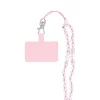CRYSTAL DIAMOND medál telefonhoz / zsinór hossza 74cm (37cm a hurokban) / nyakba - halvány rózsaszín thumbnail