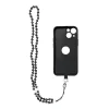 CRYSTAL DIAMOND telefontartó medál / zsinór hossza 74 cm (hurokban 37 cm) / nyakra - fekete thumbnail