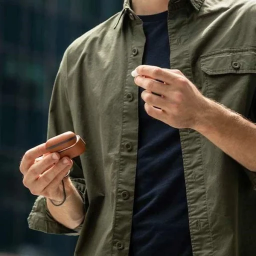 Uniq Terra valódi bőrtok AirPods Pro 2-höz - barna - 3