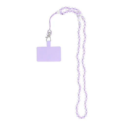 CRYSTAL DIAMOND medál telefonhoz / zsinór hossza 74 cm (37 cm a hurokban) / nyakba - lila - 3