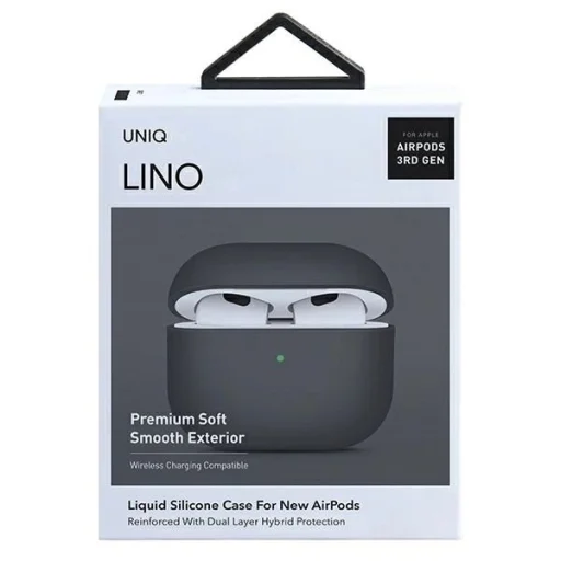 Uniq Lino Szilikon tok AirPods 3-hoz - szürke - 7
