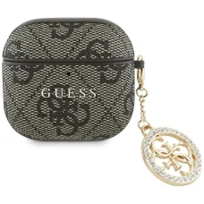 GUESS tok APPLE AirPods 4 GUA4P4E4CDW (PU 4G Strass Charm-mal) barna
