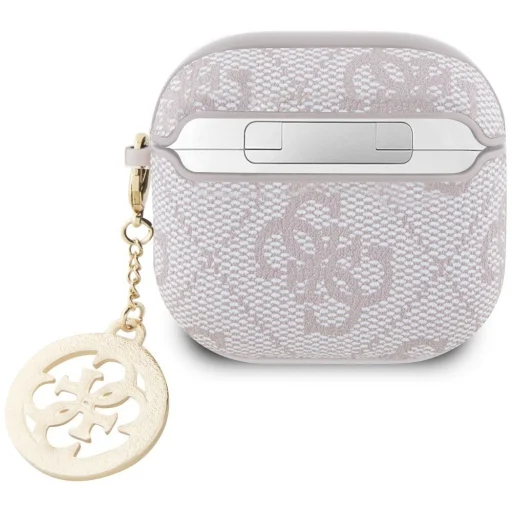 GUESS tok APPLE AirPods 4-hez GUA4P4E4CDP (PU 4G Strassz Charm-mal) rózsaszín, - 2