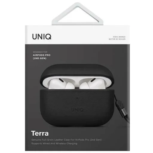 Uniq Terra Valódi Bőrtok AirPods Pro 2 - fekete - 5