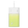 Baseus Popsicle 5200mAh 20W Powerbank beépített Lightning kábellel (+ Fehér Baseus Simple USB-C - USB-C 60W/20V/3A/30cm kábel) - Fehér-Zöld thumbnail