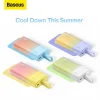  Baseus Popsicle 5200mAh 20W Hordozható Akkumulátor Beépített Lightning Kábellel (+ Fehér Baseus Egyszerű USB-C - USB-C 60W/20V/3A/30cm Kábel) - Kék-Narancssárga thumbnail