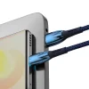 Baseus Glimmer Sorozatú gyorstöltő kábel USB-A - USB-C 100W 480Mbps 1m kék thumbnail